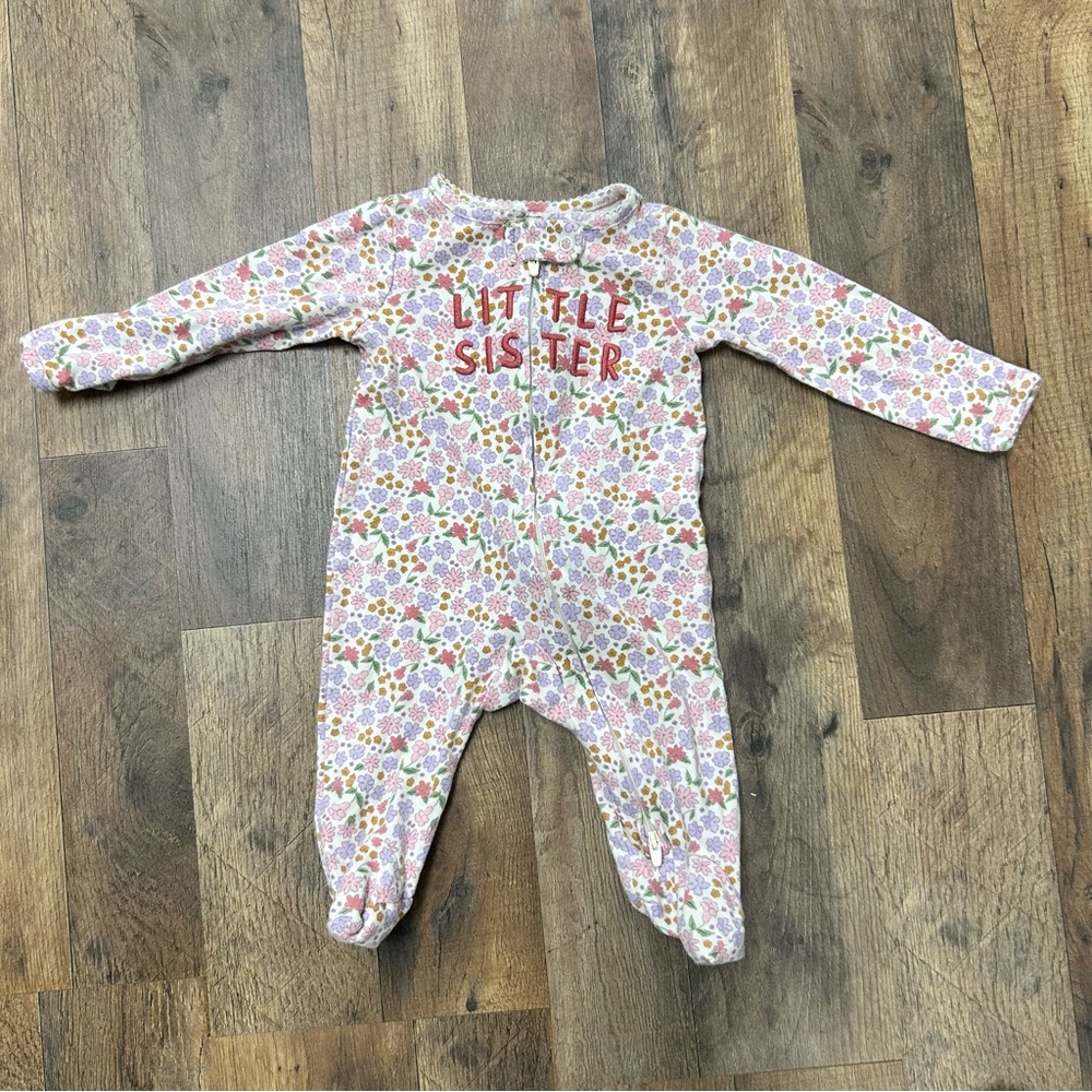 Carter's Floral "little sister" embroidered one piece